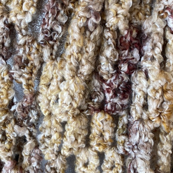 Hand Made Open Knit Poncho Ons Size EUC - Picture 6 of 8